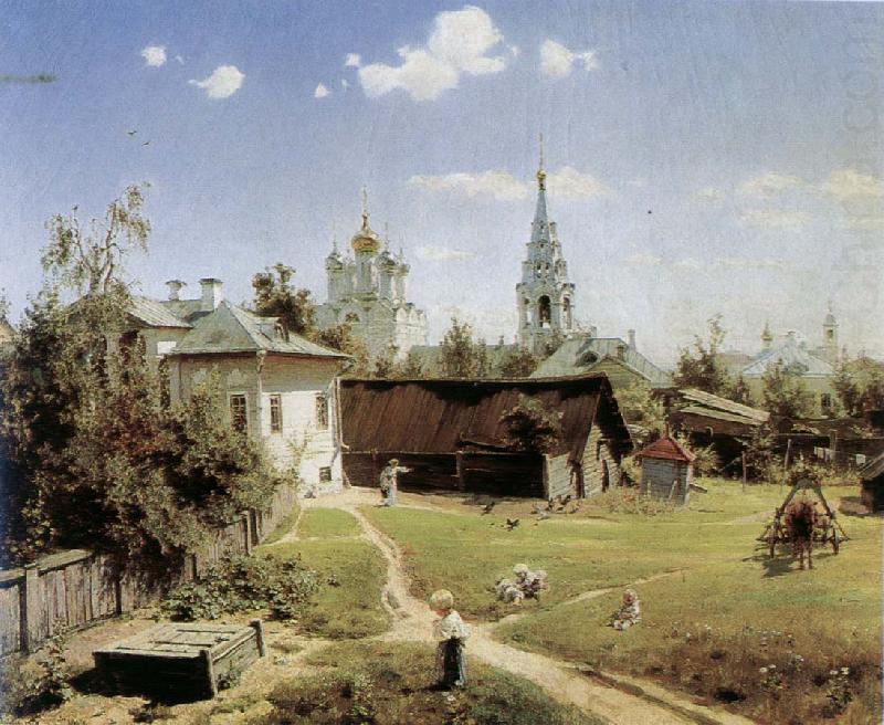 unknow artist Moscow courtyard oil painting picture